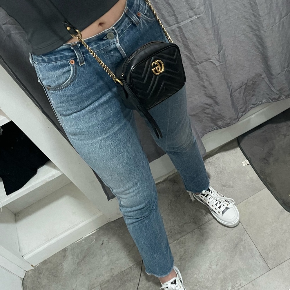 Re/Done Levi’s High Rise Ankle Crop 26 RARE - Picture 14 of 16
